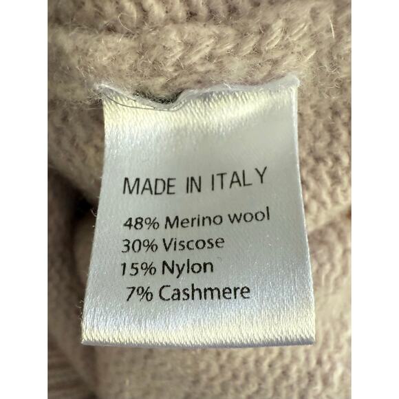 Bartoloni Italian Wool-Cashmere Half Zip Sweater Size Small Pale Lavender - Picture 4 of 6